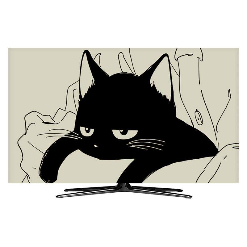 2025新款可爱猫咪电视机防尘罩75液晶显示器32寸65防尘布定制盖布