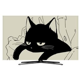 2025新款可爱猫咪电视机防尘罩75液晶显示器32寸65防尘布定制盖布