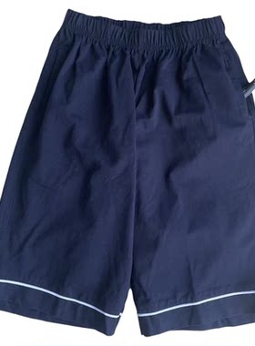 夏季中小学生校服藏蓝弹力5分裤