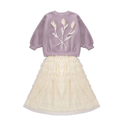 女童秋冬装半身裙套装