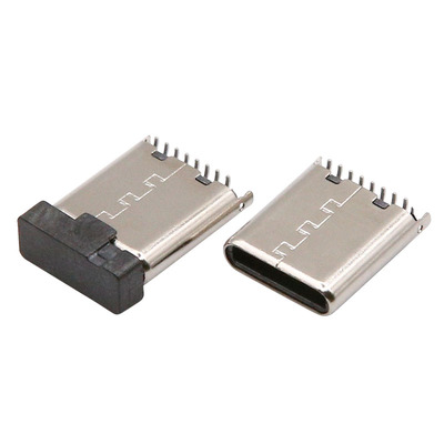 TYPE-C 16P公座立式贴片7.2/8.65mmSMT贴片180度公头充电连接器