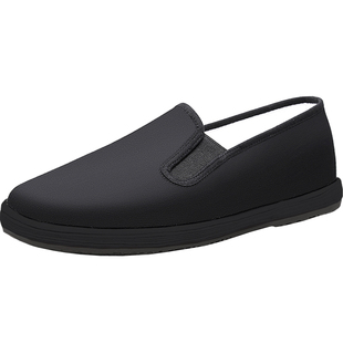 老北京布鞋男手工千层底布鞋透气休闲老人黑色防滑牛筋底礼服呢