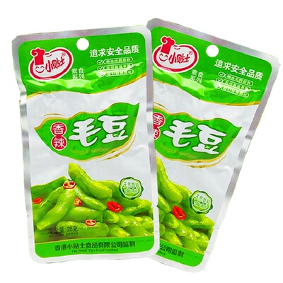 2份包邮小贴士500g香辣毛豆开胃办公休闲零食小吃湖南特产包邮