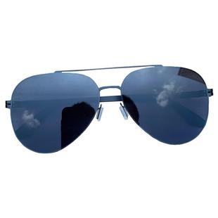 马登轻弹超大框无螺丝墨镜反光镜面太阳镜男不夹脸开车偏光蛤蟆镜