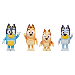 Bluey布鲁伊玩偶套装宾果奇莉班底特经典家庭款过家家玩具男女孩