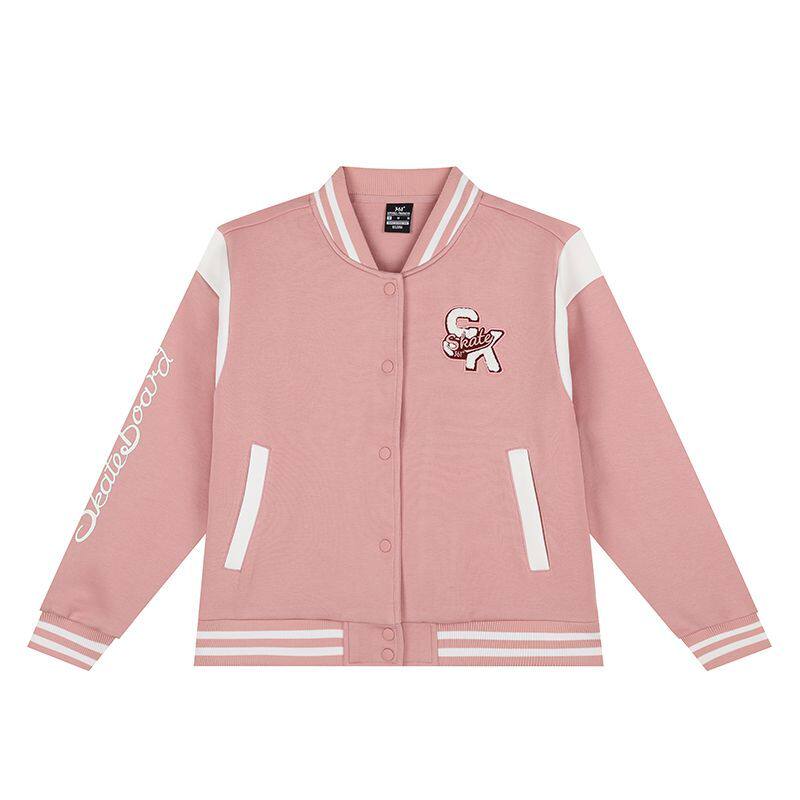 361女款棒球服美式复古卫衣女