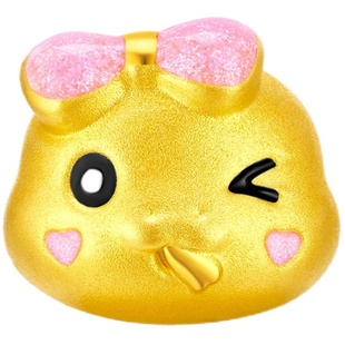 周大福SOINLOVE萌宠十二生肖龙蛇兔虎马猪黄金转运珠新年礼物