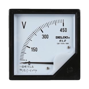 德力西电气安装式仪表 电压表 电流表6L2-450V交流 指针表