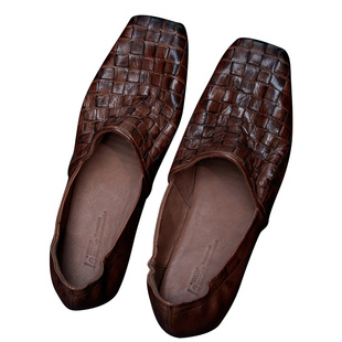 Le' Murmure '复刻1980年代' 植鞣牛皮 女士复古便士乐福鞋一脚蹬