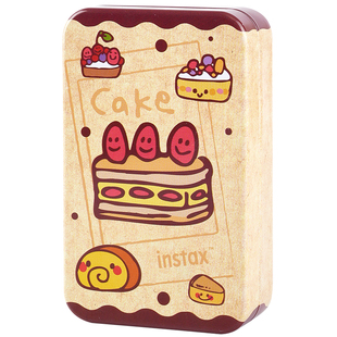 【官方正品】富士原装正品拍立得相纸收纳盒迷你相纸收纳盒 欢乐蛋糕迷你相纸大容量收纳盒
