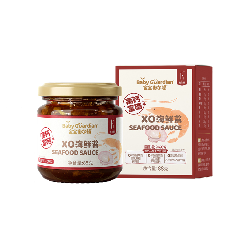 宝宝格尔顿海鲜XO酱88g拌面下饭菜调料酱料海鲜干贝虾米虾籽调味