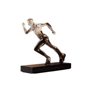 抽象运动跑步人物客厅饰品摆件酒柜电视柜高端大气办公室轻奢高档