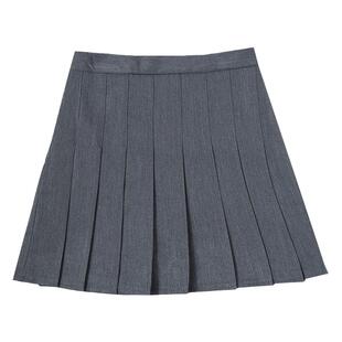 200斤格子百褶裙女黑色灰色大码胖mm高腰a字短裙学院风白色半身裙