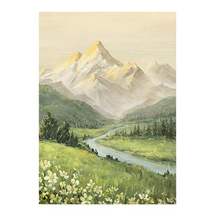 日照金山风景diy数字油画填充填色客厅聚宝盆大尺寸油彩手工涂色