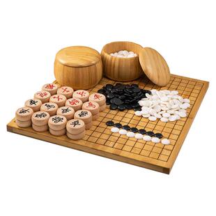 围棋棋盘套装学生比赛棋子五子棋磨砂护眼密胺十九路送书耐摔哑光