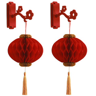 2026春字新年布置装饰挂件马年氛围挂饰喜庆蜂窝灯笼过年春节吊饰