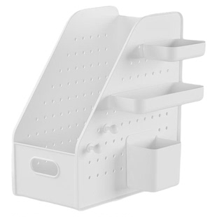 桌面洞洞板收纳筐学生宿舍书桌文具书本置物篮整理盒办公室文件筐文具用品文具整理盒多功能收纳盒立式文件架