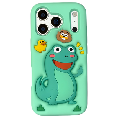 @BOBBY PLANET原创高品质软硅胶河狸变身计划tom小蜥蜴可爱电影卡通适用iphone17Promax手机壳苹果16543绿色