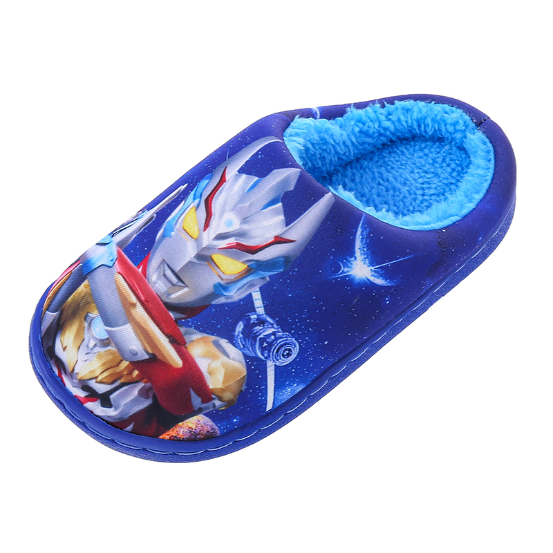 奥特曼儿童拖鞋男童棉拖冬季男孩大童卡通宝宝保暖居家包跟棉鞋冬