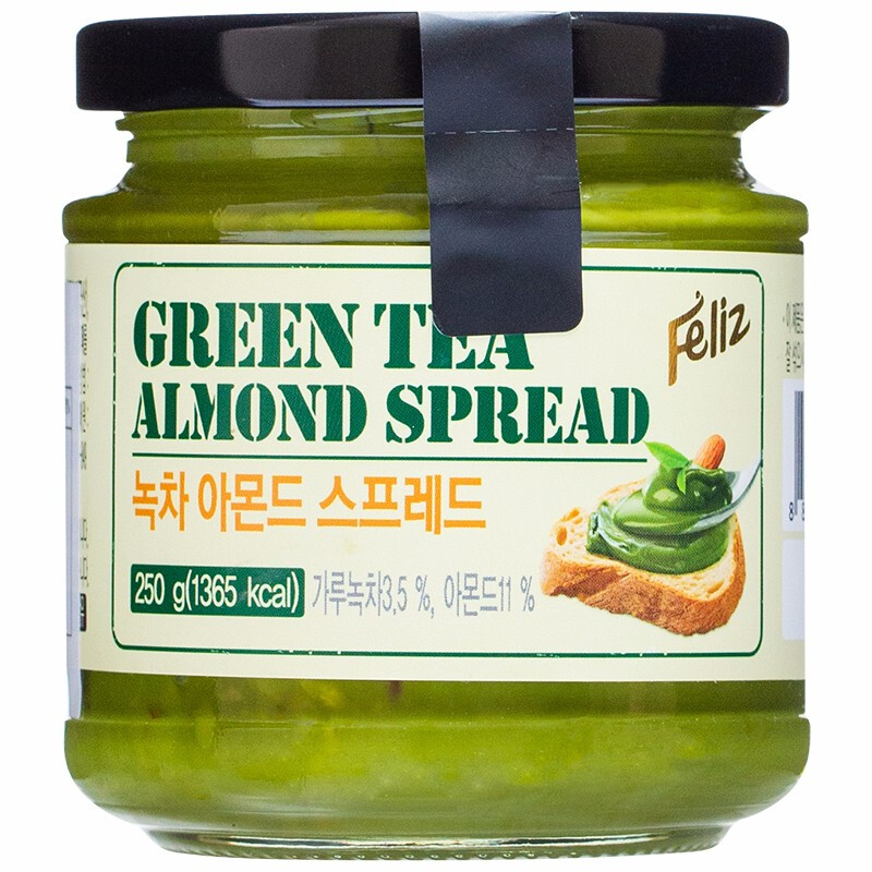 韓國進口伊古妮扁桃仁牛奶綠茶醬面包吐司甜點抹茶涂抹醬果醬250g