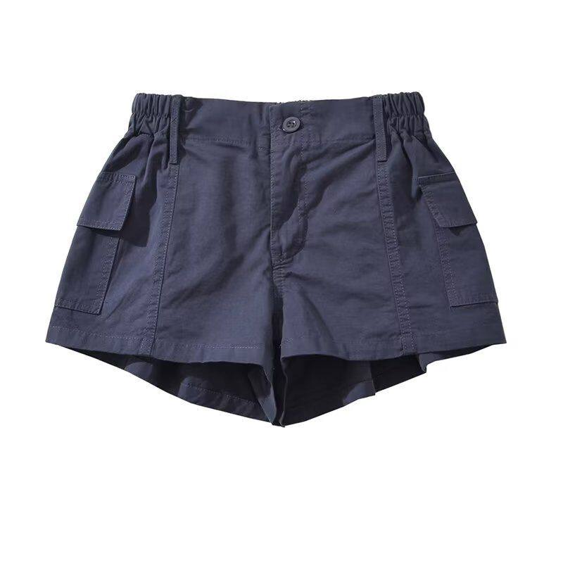 夏季藏青色工装短裤女辣妹低腰运时尚工装裤
