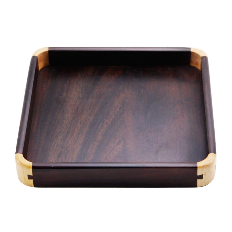 中式方托盘茶果家用木质工艺品