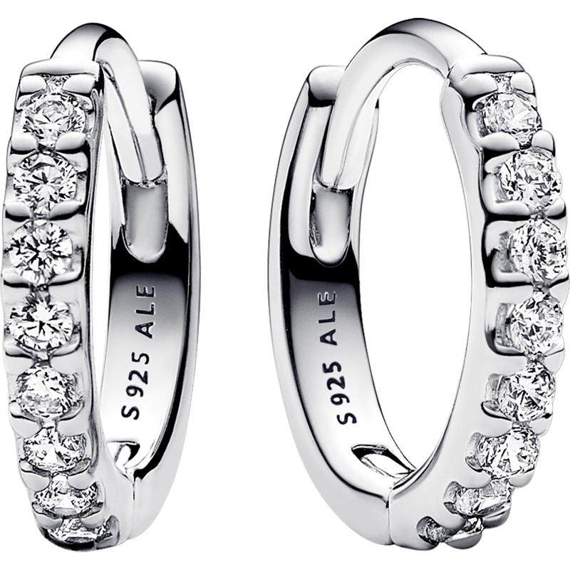 [新年礼物]Pandora潘多拉闪耀简约耳环镶嵌设计时尚轻奢百搭中性