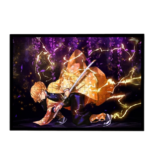 鬼灭之刃木制拼图300/500/1000片送相框动漫卡通大型超难益智玩具