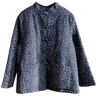 【山寺】软糯磨毛棉棉袄秋冬中国风女装宽松对襟手工盘扣棉衣外套