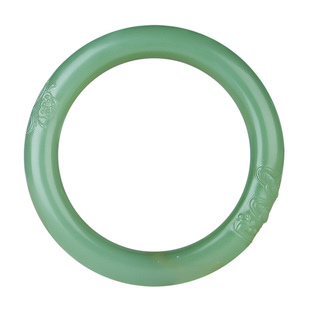 玉说和田玉碧玉手镯女款玉镯子圆满富贵玉石手饰附证书内径约55mm