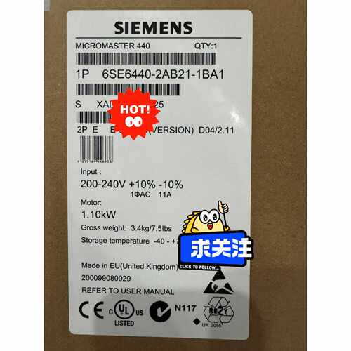 〔议价-可维修〕西门子440变频器6SE6440-2AB21-1BA1 22 全新均有