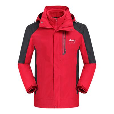 户外冲锋衣男女三合一可拆卸两件套冬季情侣防水防风外套定制logo