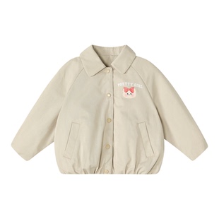 笛莎官方旗舰女童外套春季新款儿童女宝童装翻领花苞版型洋气时尚