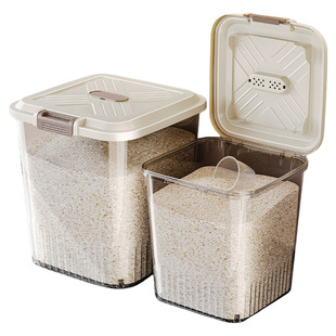 米桶家用2025新款50斤装食品级米箱防虫防潮密封杂粮面粉箱储存罐