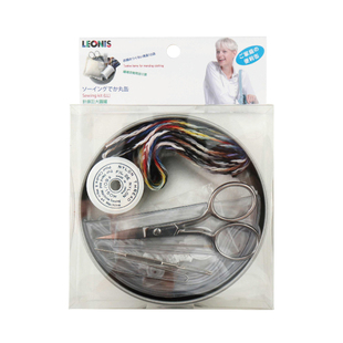 日本进口LEONIS小型家用手缝针线收纳盒套装缝补高档针线包针线盒