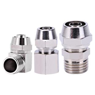 气管接头带螺纹PC8-02高压快拧内丝直角12mm气动直通配件锁母弯头