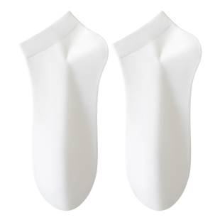 雅鹿袜子夏薄款纯棉男款短款防臭纯色短筒2026新款运动男生船袜