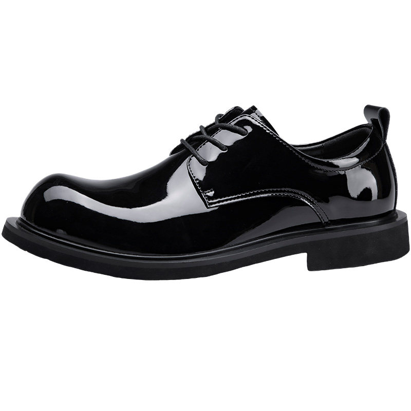 英伦漆皮亮面商务正装休闲皮鞋