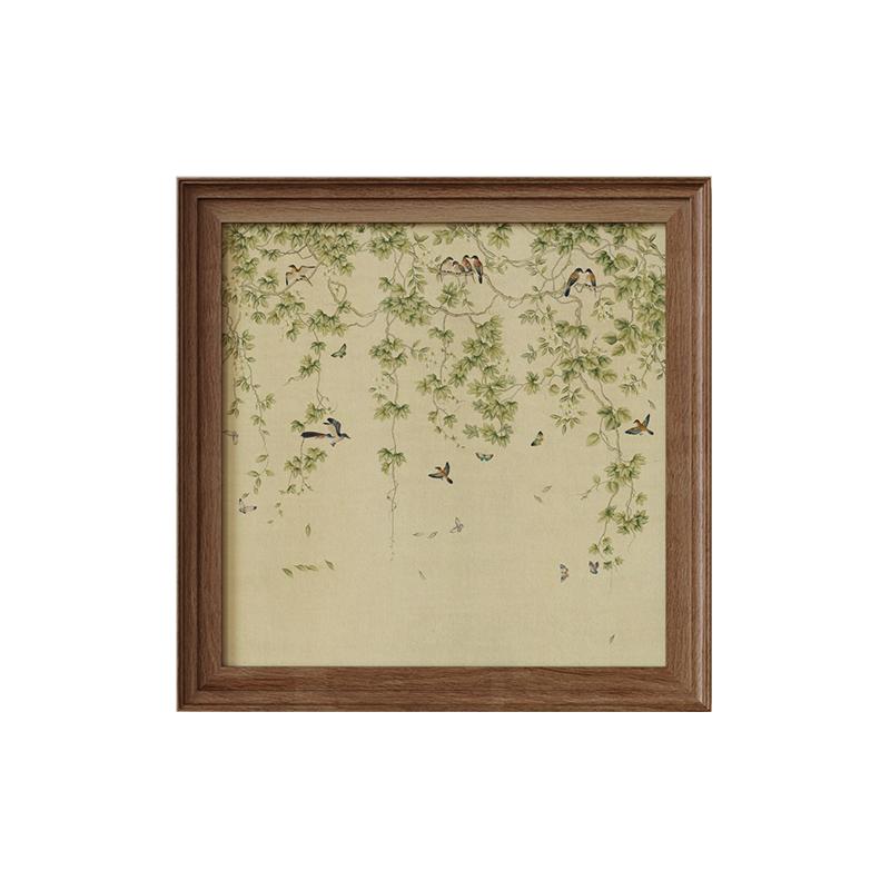 翠鸟和鸣》宋代美学复古客厅餐厅装饰画中古风卧室床头玄关壁挂画
