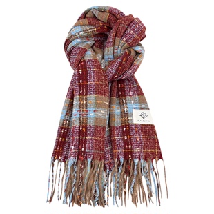 圣诞红色围巾女款2025新款冬天女生浆果星星女士围脖今年流行爆款