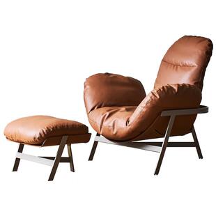 LLYARSS利亚斯/休闲椅/意式极简/超纤皮/椅+脚踏/单人沙发/YFN