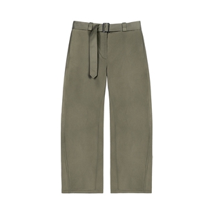 Unawares.几何感解构弯刀长裤棉阔腿宽松百搭休闲裤