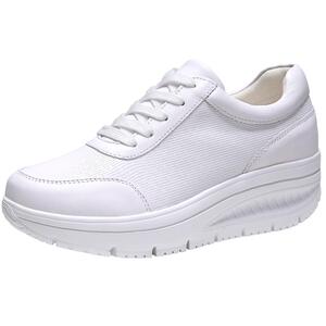 吉祥鸟超轻女鞋2026春夏真皮休闲运动百搭松糕摇摇小白鞋单鞋0710