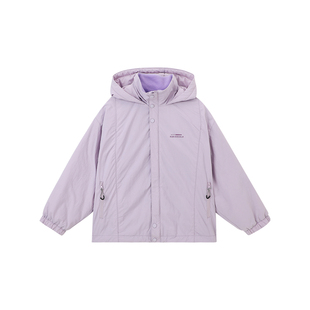 布丁哈鲁童装冬装女童户外上衣2025秋冬新款儿童摇粒绒冲锋外套