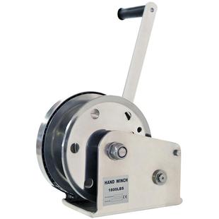 晟雕304不锈钢手摇绞盘手动卷扬机双向自锁防水防腐手动提升机