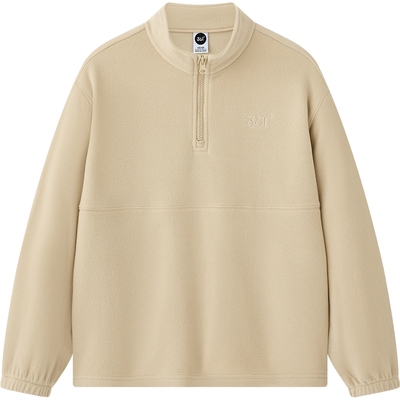 361°童装男女童加厚套头卫衣2025秋冬新款中大童摇粒绒立领上衣