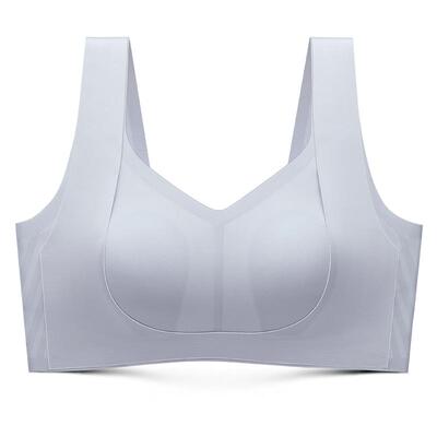 润微提拉内衣女夏薄款大胸显小粉底液无痕聚拢收副乳防下垂文胸罩