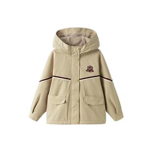 【商场同款】巴拉巴拉童装女童外套儿童上衣春款加绒内里连帽便服