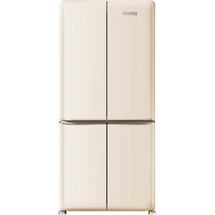 小吉512L大容量冰箱十字双开四门家用嵌入式风冷复古艺术客厅冰箱