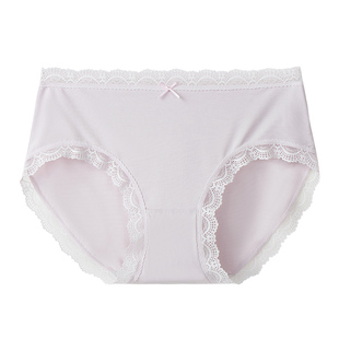 玛伦萨内裤女莫代尔7A抑菌全棉裆纯欲风蕾丝少女中腰女士三角短裤